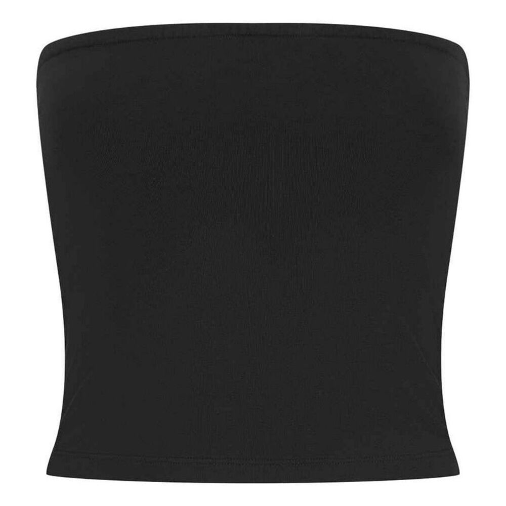 SF Womens/Ladies Bandeau Crop Top / Black